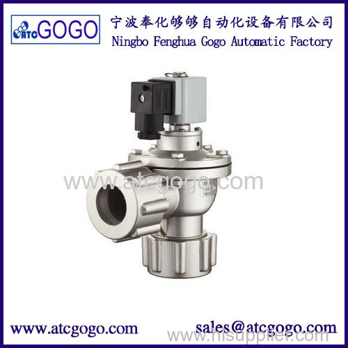 Right angle electromagnetic pulse valve with nut