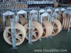 Two Bundled Conductor Pulleys Blocks with Three sheaves on good quality bearings