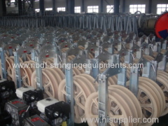 Two Bundled Conductor Pulleys Blocks with Three sheaves on good quality bearings