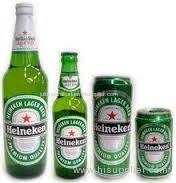 Dutch-Heineken cans and bottles