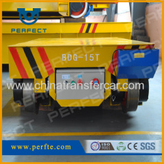 Rail powered material handling cart for industrial equipment