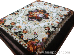 Coffee color bedding blanket raschel