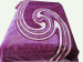 purple color raschel blanket bedding