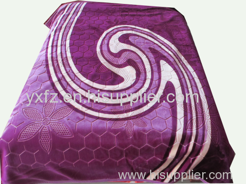 purple color raschel blanket bedding