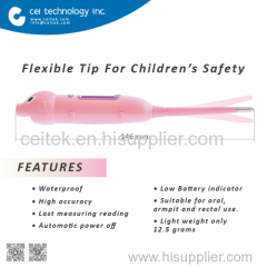 Lovely Cartoon flexible tip baby digital thermometer