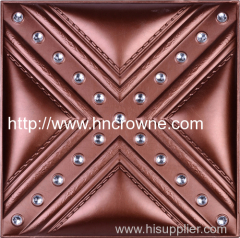 The best restaurant ceiling decoration design of 3D leather wall panel