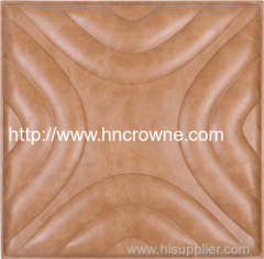 Pop design building materials for house 3D leather wall panel