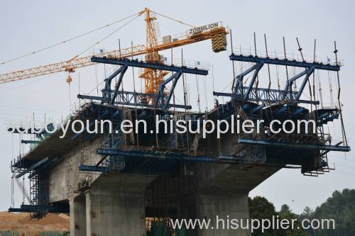 cantilever forming traveler for contnious bridge construction hanging basket steel formwork