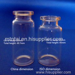 10ml clear tubular glass vials in China Dimension