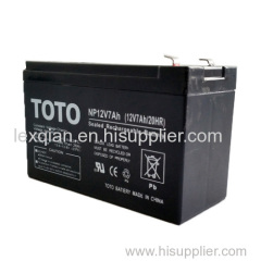 Maintenance Free UPS battery 12V 7Ah