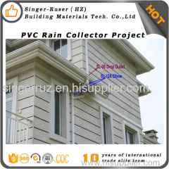 PVC and Resin Surface PVC Rain Gutter For Rain Collector