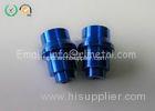 Blue CNC Machined Electronics Spare Parts Aluminum Anodized Turning