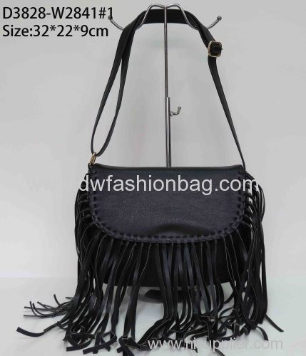 Fashion tassel cross bag /Ladies PU handbag