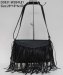 Black tassel bag/Ladies PU bag