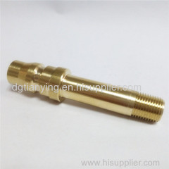 Quick coupler male connect brass nipple with internal hex