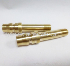 Quick coupler male connect brass nipple with internal hex