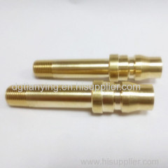 Quick coupler male connect brass nipple with internal hex