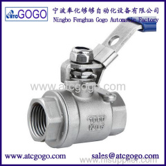 High quality two stainless steel ball valve Female thread 1/2 inch BSP SS304 Small 2 way Ball Valve