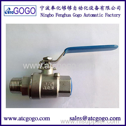 High quality two stainless steel ball valve Female thread 1/2 inch BSP SS304 Small 2 way Ball Valve