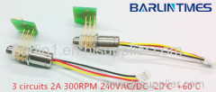 separate slip ring of 3 circuits 300 RPM for medical machine CCTV robot from Barlin Times