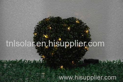 SOLAR HOLIDAY LIGHTS SOLAR TOPIARY HEART