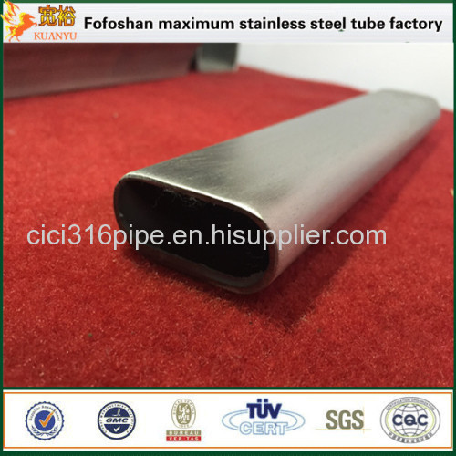 Flat Stainless Steel Oval Tube Specialty Tubing For Handrailing Used
