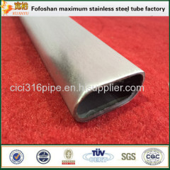 Flat Stainless Steel Oval Tube Specialty Tubing For Handrailing Used