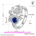 Shanbao Jewelry Imitation Jewelry Silver Plated Fashion Costume Zircon Rings