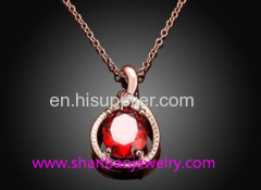 Shanbao Jewelry Imitation Jewelry Gold Plated Fashion Costume Zircon Jewelry Necklaces