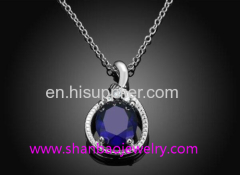 Shanbao Jewelry Imitation Jewelry Gold Plated Fashion Costume Zircon Jewelry Necklaces