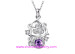 Shanbao Jewelry Imitation Jewelry Silver Plated Fashion Costume Zircon Jewelry Necklaces
