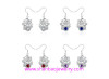 Shanbao Jewelry Imitation Jewelry Silver Plated Fashion Costume Zircon Jewelry Earrings