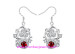 Shanbao Jewelry Imitation Jewelry Silver Plated Fashion Costume Zircon Jewelry Earrings