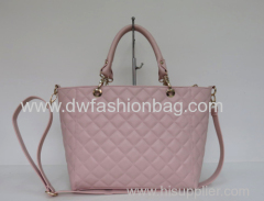 Ladies pink handbag/PU leather hand bag