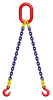 Galvanized chain sling 2 legs with safety hook