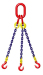 Galvanized chain sling 2 legs with safety hook