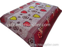 flower design raschel blankets