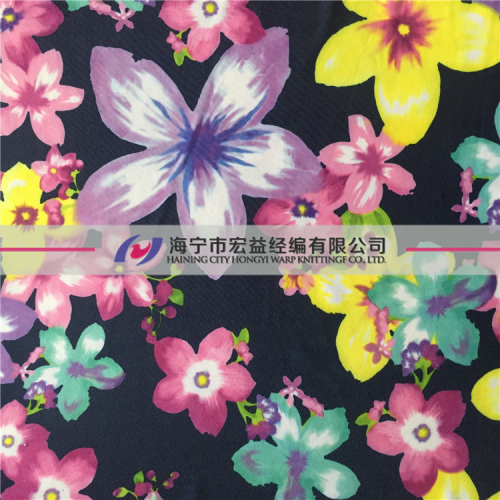 Polyester Spandex Fabric Stretch Knitted Printed Fabric PS-1019