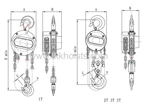 Round Type Hand Chain Hoist