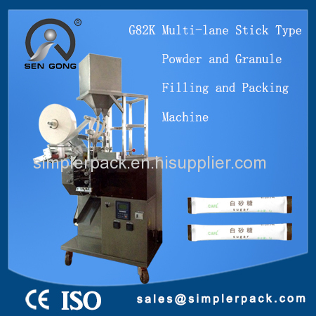 Multi-Lane Stick Type Granules and Powder Filling and Packing Machine