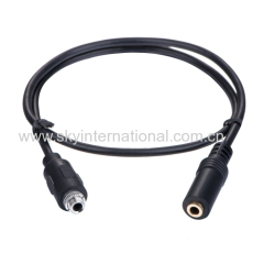 3.5mm Female to 3.5mm Female with screw Aux Cable Adapter