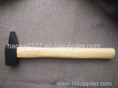 Machinist hammer with wooden handle