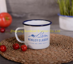 Customized Logo Printed Enamel Mug