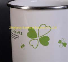 Customized Logo Printed Enamel Mug