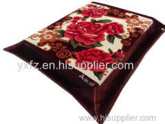 brown color raschel blankets