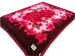 maroon color flower design blanket