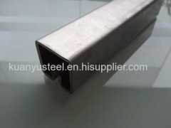 Stainless steel single slot tubes 25*50mm use for glass handrail