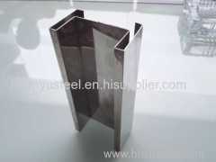 Stainless steel U grooved tube 90 deg 316 grade for handrail