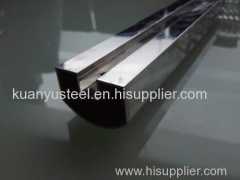 Square slot tube 8K mirror finish stainless steel material