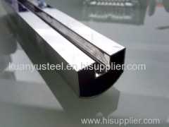 Square slot tube 8K mirror finish stainless steel material